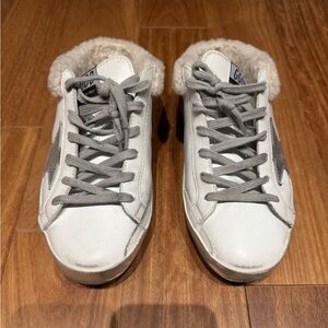 Authentic Golden Goose shearling mules
